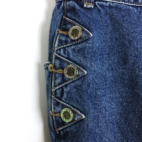 VINTAGE Jean Shorts Lawman Western High Waist Cut Offs Rodeo Cowgirl Ranch 15 - Picture 9 of 14